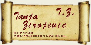 Tanja Zirojević vizit kartica